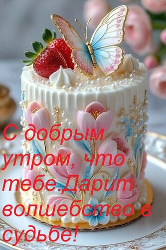 Открытка С добрым утром, что тебе Дарит волшебство в судьбе!