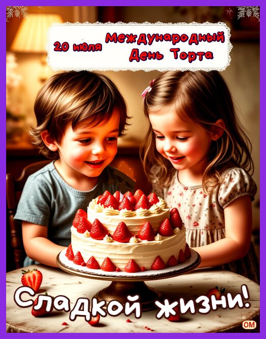 Открытка день торта 1