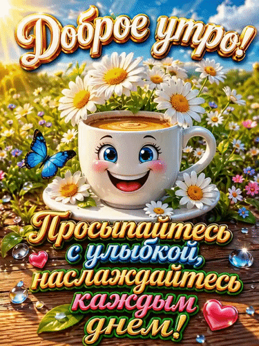 Анимированная открытка Доброе утро