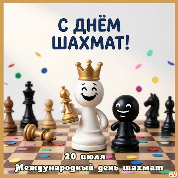 Открытка день шахмат 3