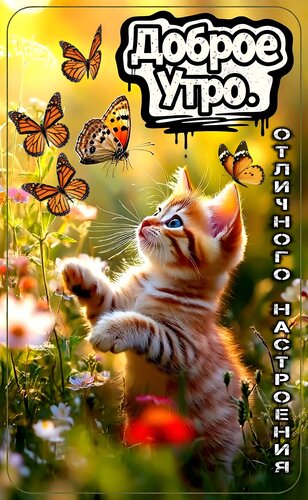 Открытка Доброе утро. Хорошего настроения