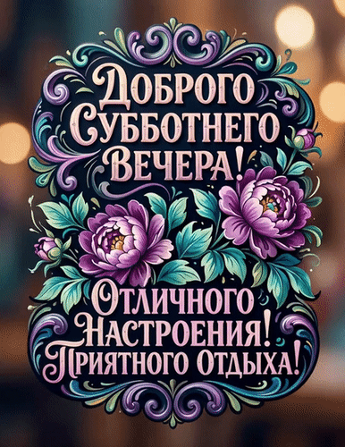 Анимированная открытка Добрый вечер!