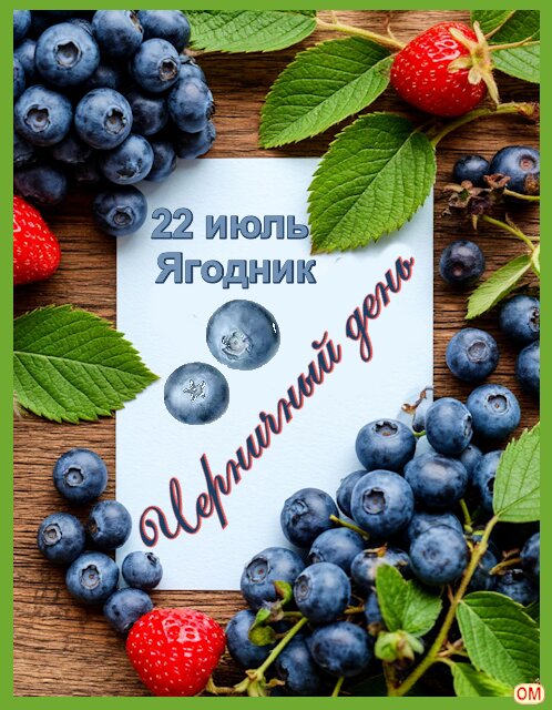 Открытка черничный день 1