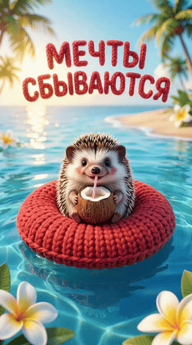 Анимированная открытка Мечты сбываются