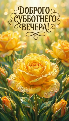 Открытка Доброго субботнего вечера