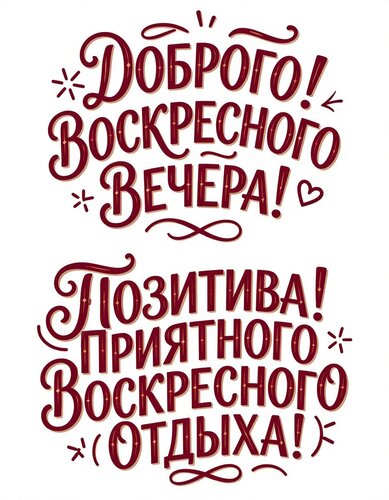 Открытка Доброго воскресного вечера