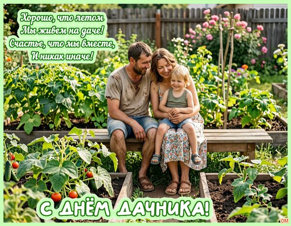 Открытка День дачника