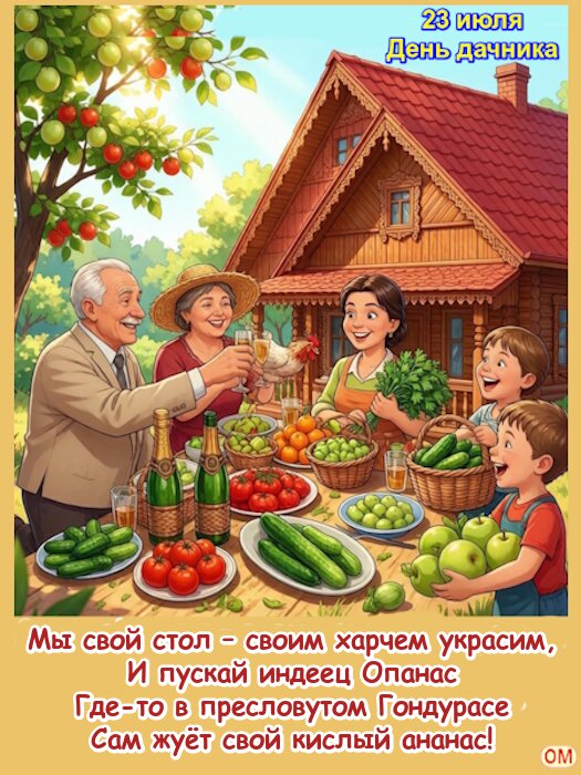 Открытка День дачника
