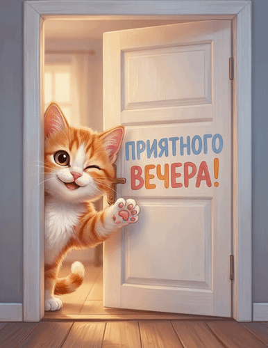 Анимированная открытка Приятного вечера!