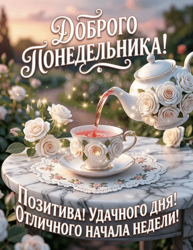 Анимированная открытка Доброго понедельника