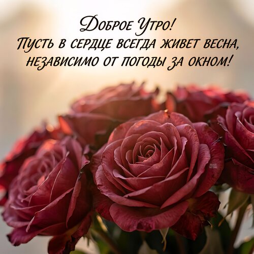 Открытка Доброе утро! Пусть в сердце всегда живет весна, независимо от погоды за окном!
