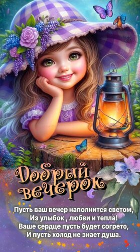 Открытка Добрый вечерок