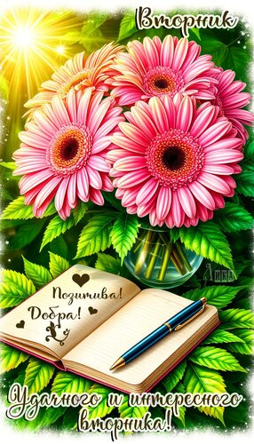 Открытка Удачного и интересного вторника