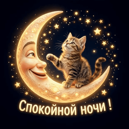 Анимированная открытка Спокойной ночи!