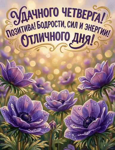 Анимированная открытка Удачного четверга