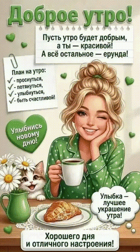 Анимированная открытка ДОБРОЕ УТРО!