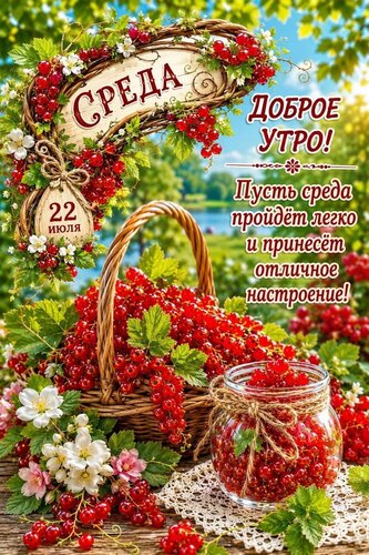 Открытка Среда. Доброе утро!