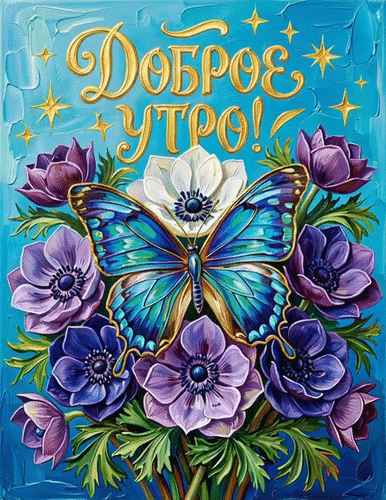 Анимированная открытка Доброе утро