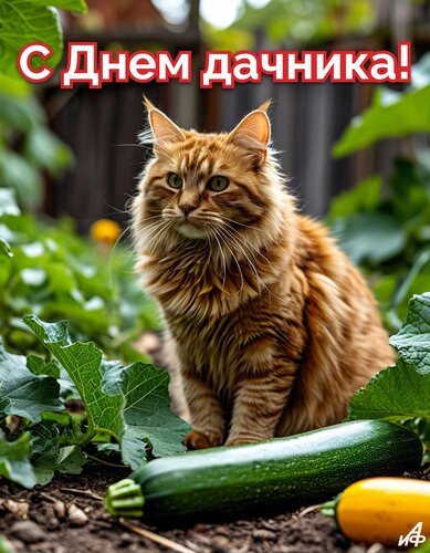 Открытка С днем дачника