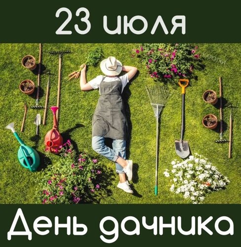 Открытка С днем дачника