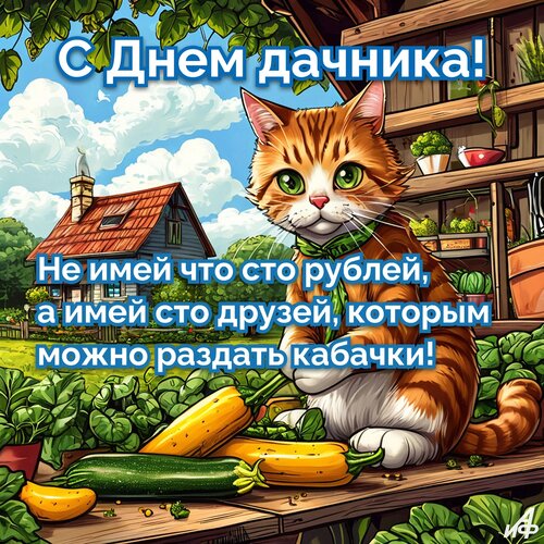 Открытка С днем дачника