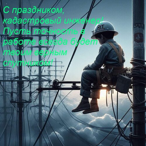Открытка С праздником, кадастровый инженер! Пусть точность в работе всегда будет твоим верным спутником!