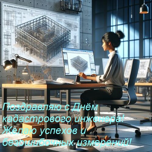 Открытка Поздравляю с Днём кадастрового инженера! Желаю успехов и безошибочных измерений!