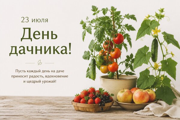 Открытка С днем дачника
