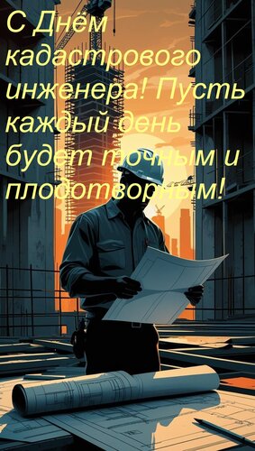 Открытка С Днём кадастрового инженера! Пусть каждый день будет точным и плодотворным!