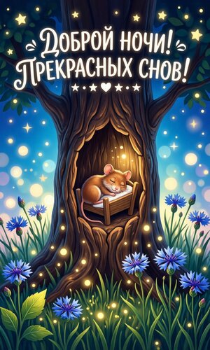 Открытка Спокойной ночи