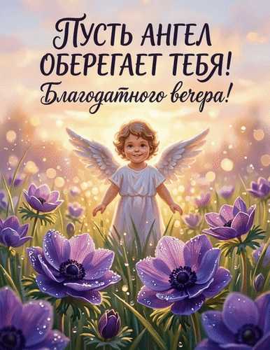 Анимированная открытка Добрый вечер