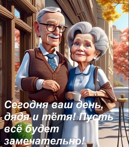 Открытка Сегодня ваш день, дядя и тётя! Пусть всё будет замечательно!