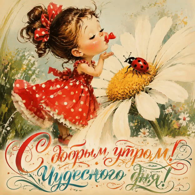 Анимированная открытка С добрым утром! Чудесного дня!
