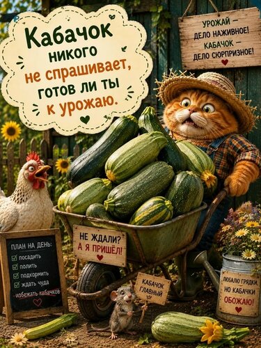 Открытка Кабачок