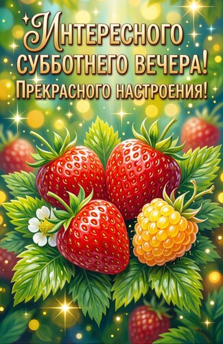 Открытка Интересного субботнего вечера