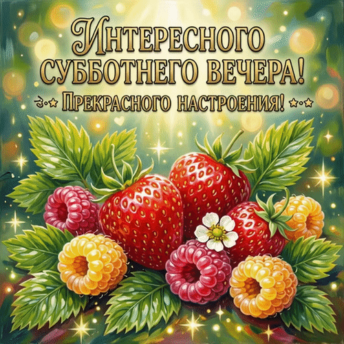 Анимированная открытка Интересного субботнего вечера