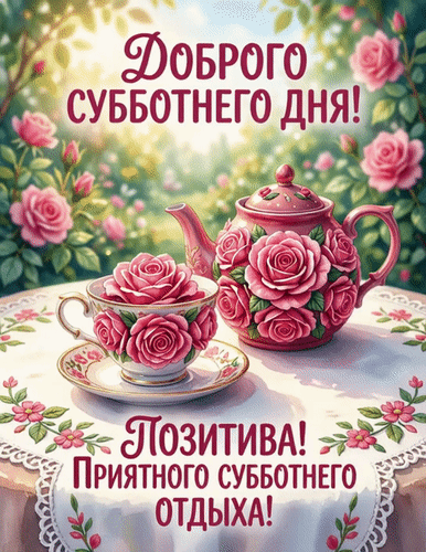 Анимированная открытка Доброго субботнего дня