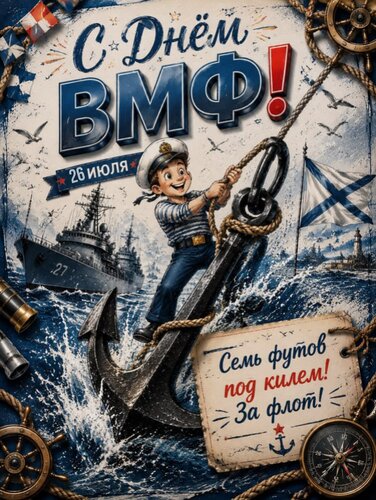 Открытка С днём ВМФ