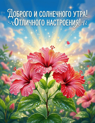 Анимированная открытка Доброе утро