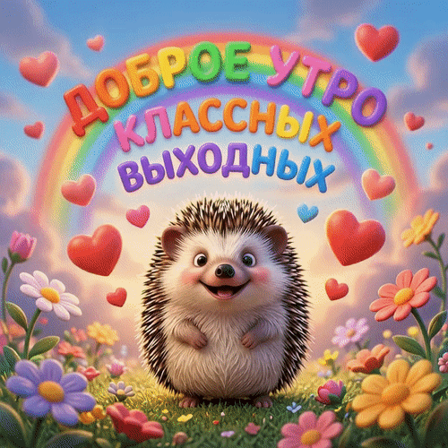 Анимированная открытка Доброе утро. Классных выходных.