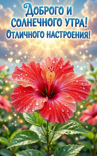 Открытка Доброго и солнечного утра