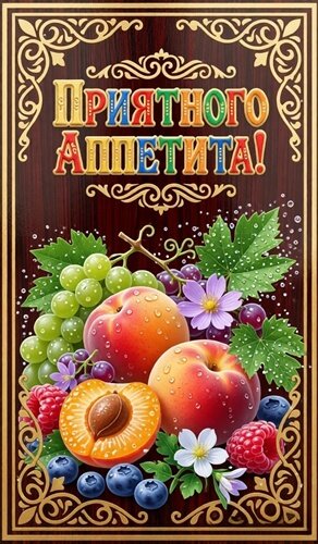 Открытка ПРИЯТНОГО АППЕТИТА!