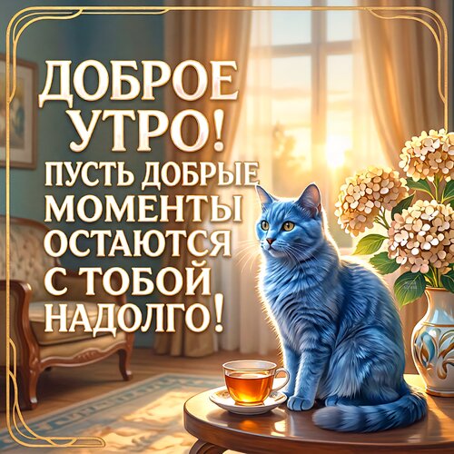 Открытка Доброе утро! Пусть добрые моменты остаются с тобой надолго!