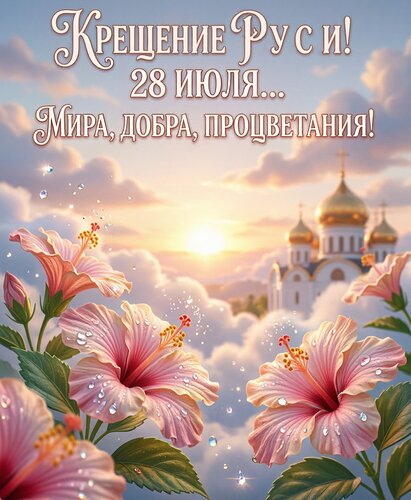 Открытка Крещение Руси