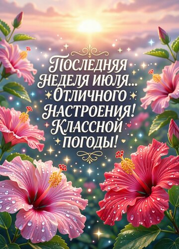 Открытка Последняя неделя ИЮЛЯ