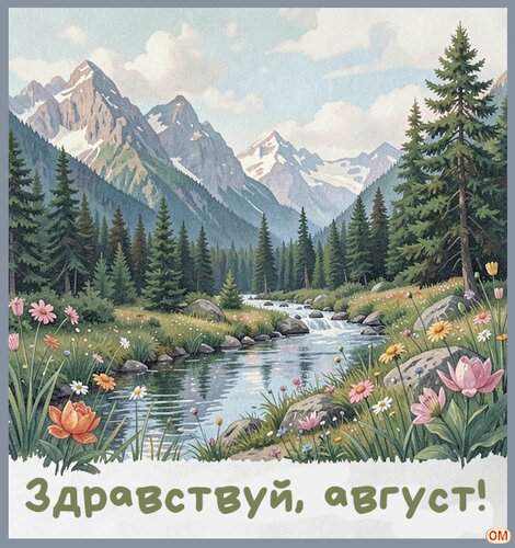 Открытка Начало августа 2