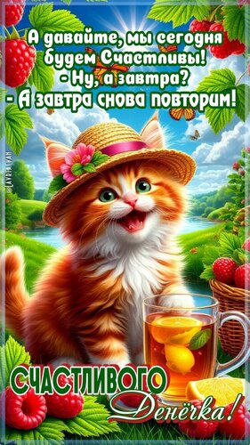 Открытка счастливого денёчка