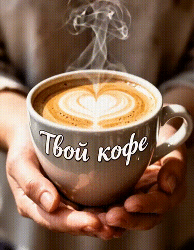 Анимированная открытка Твой кофе