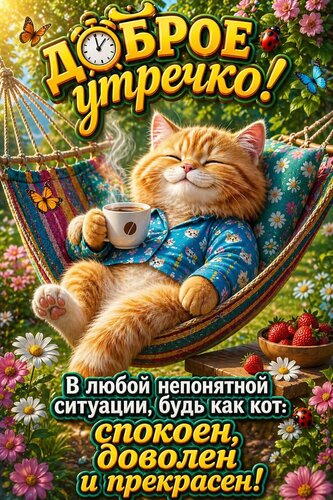 Открытка Доброе утречко