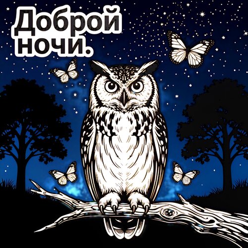 Открытка Доброй ночи.